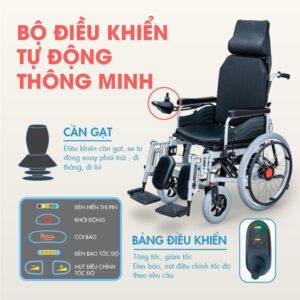 Xe lăn điện trợ lực cao cấp giải pháp di chuyển an toàn cho người cao tuổi